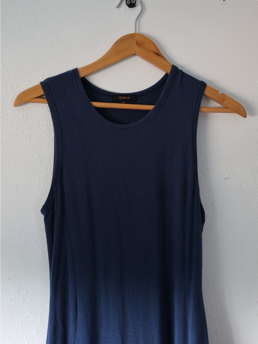 Quince Navy Sleeveless Scoop-Neck dress